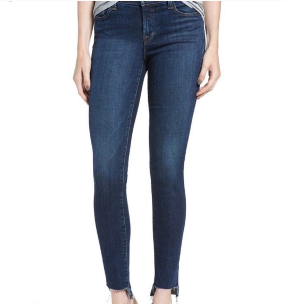 J Brand Skinny Raw Step Hem Mid Rise Ankle Jeans Size 29 - Picture 1 of 11